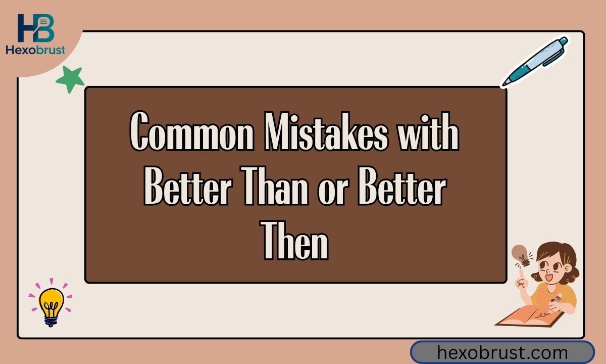 Common Mistakes with Better Than or Better Then