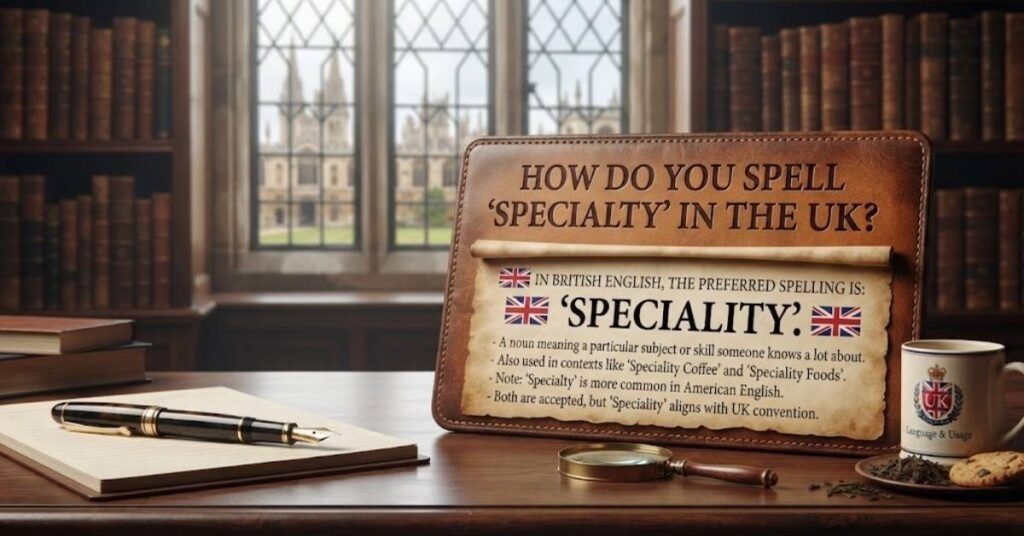 How Do You Spell "Specialty" in the UK?