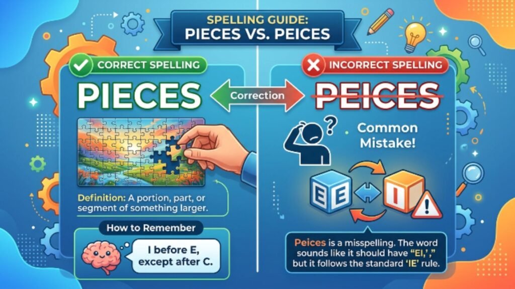 Is it Pieces or Peices?