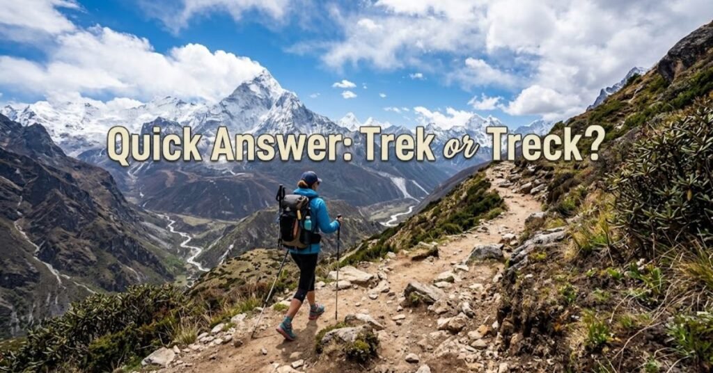 Quick Answer: Trek or Treck?