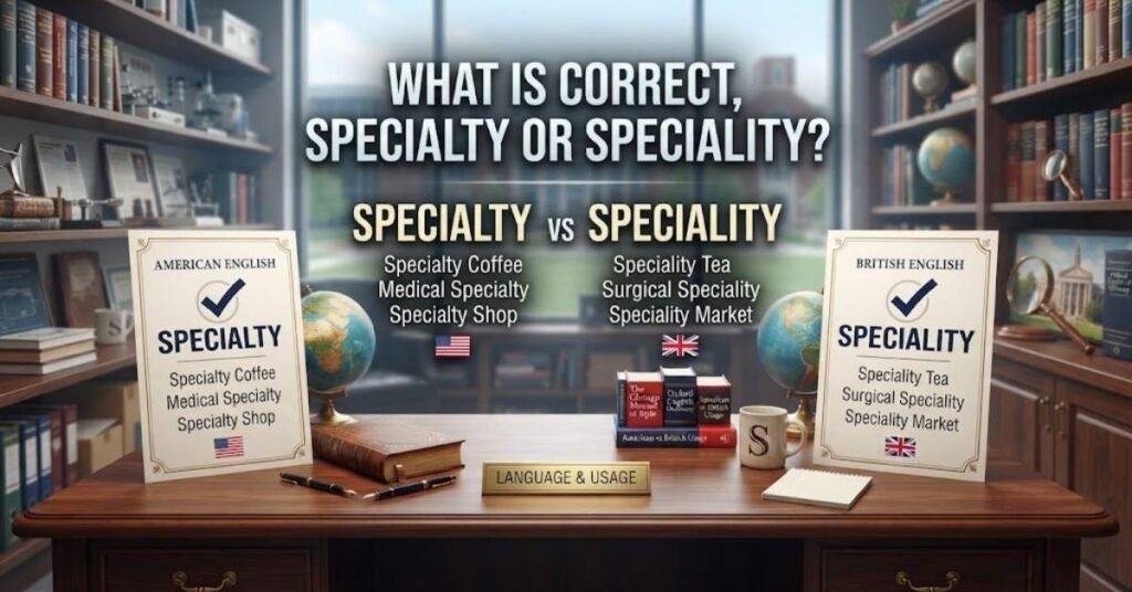 What Is Correct, Specialty or Speciality?