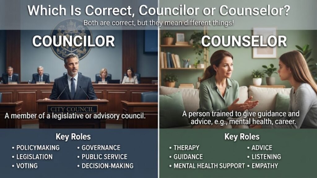 Which Is Correct, Councilor or Counselor?